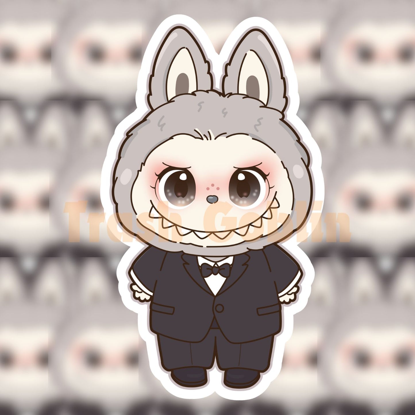 Tuxedo Labubu Vinyl Sticker