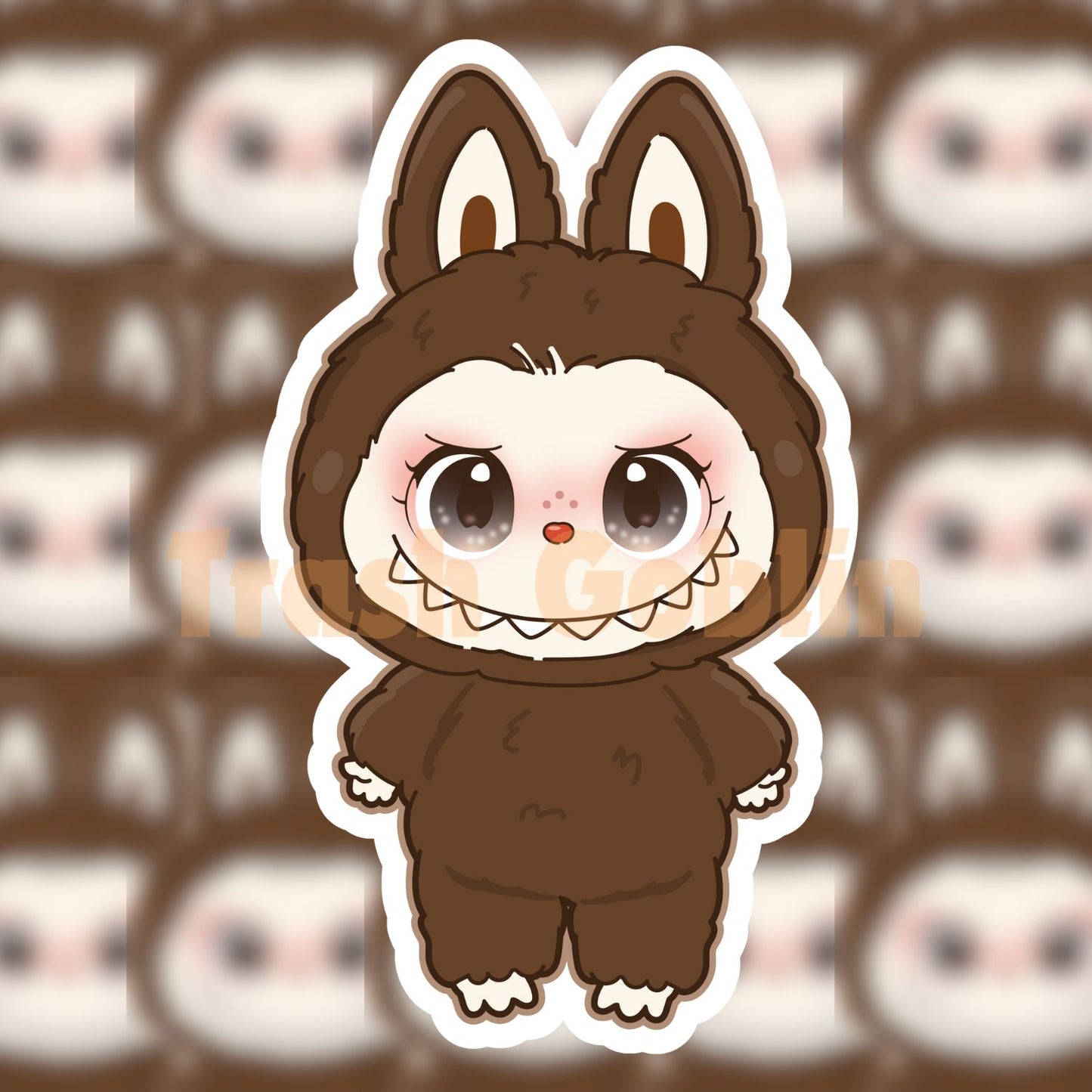 Secret Brown Labubu Vinyl Sticker