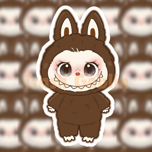 Secret Brown Labubu Vinyl Sticker