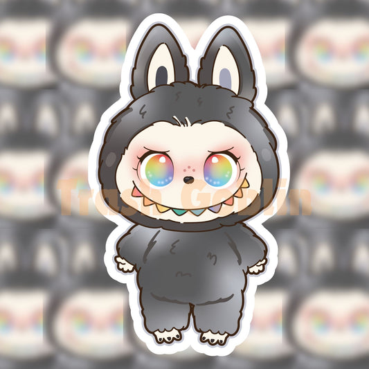 Secret Black and Rainbow Labubu Vinyl Sticker