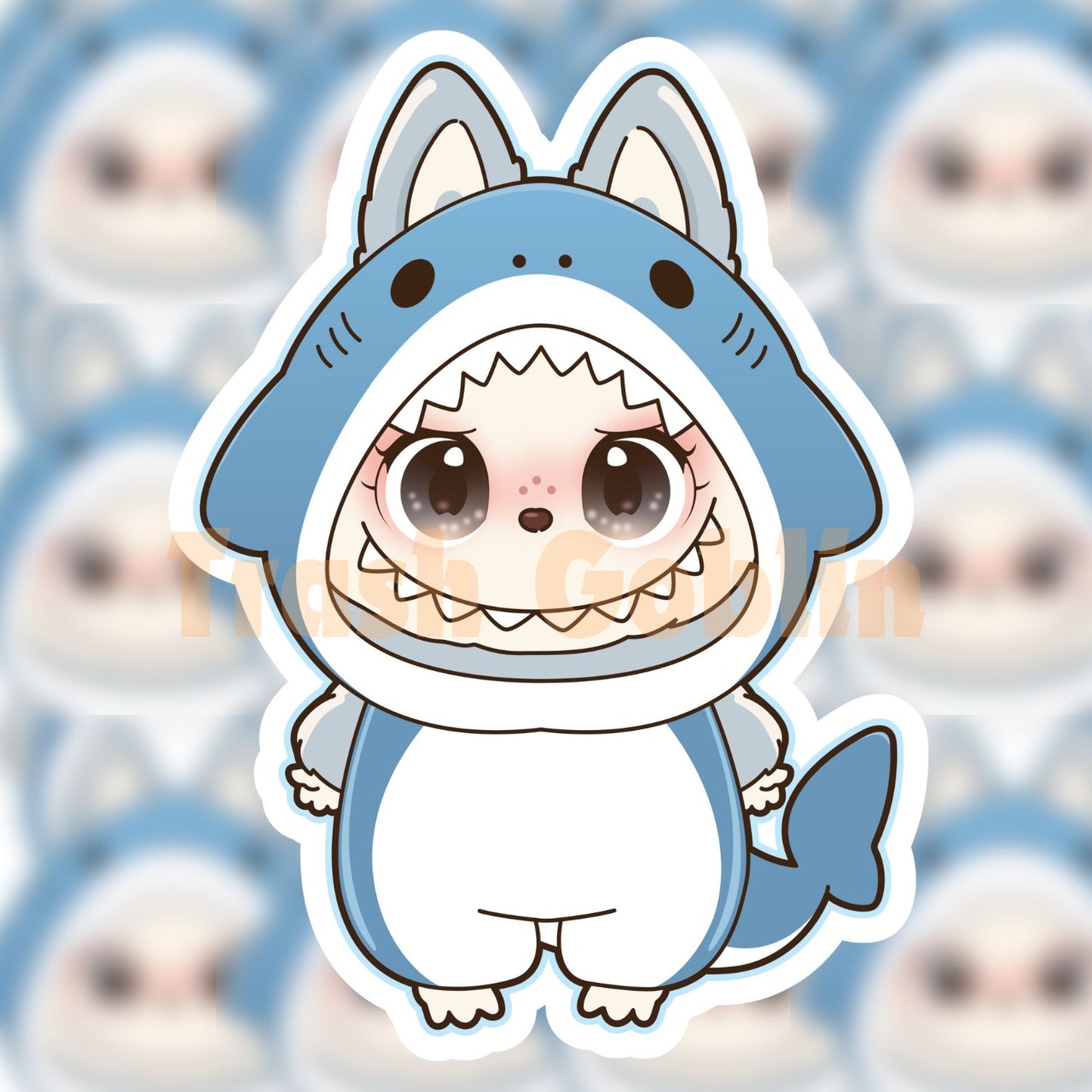 Shark Labubu Vinyl Sticker
