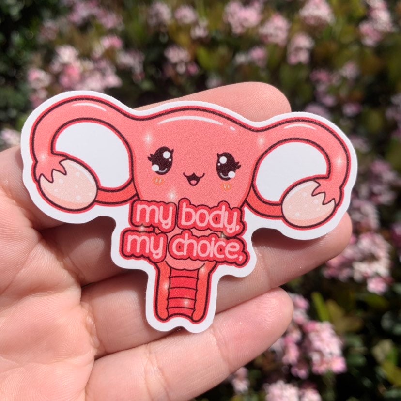 My Body My Choice Uterus Vinyl Sticker
