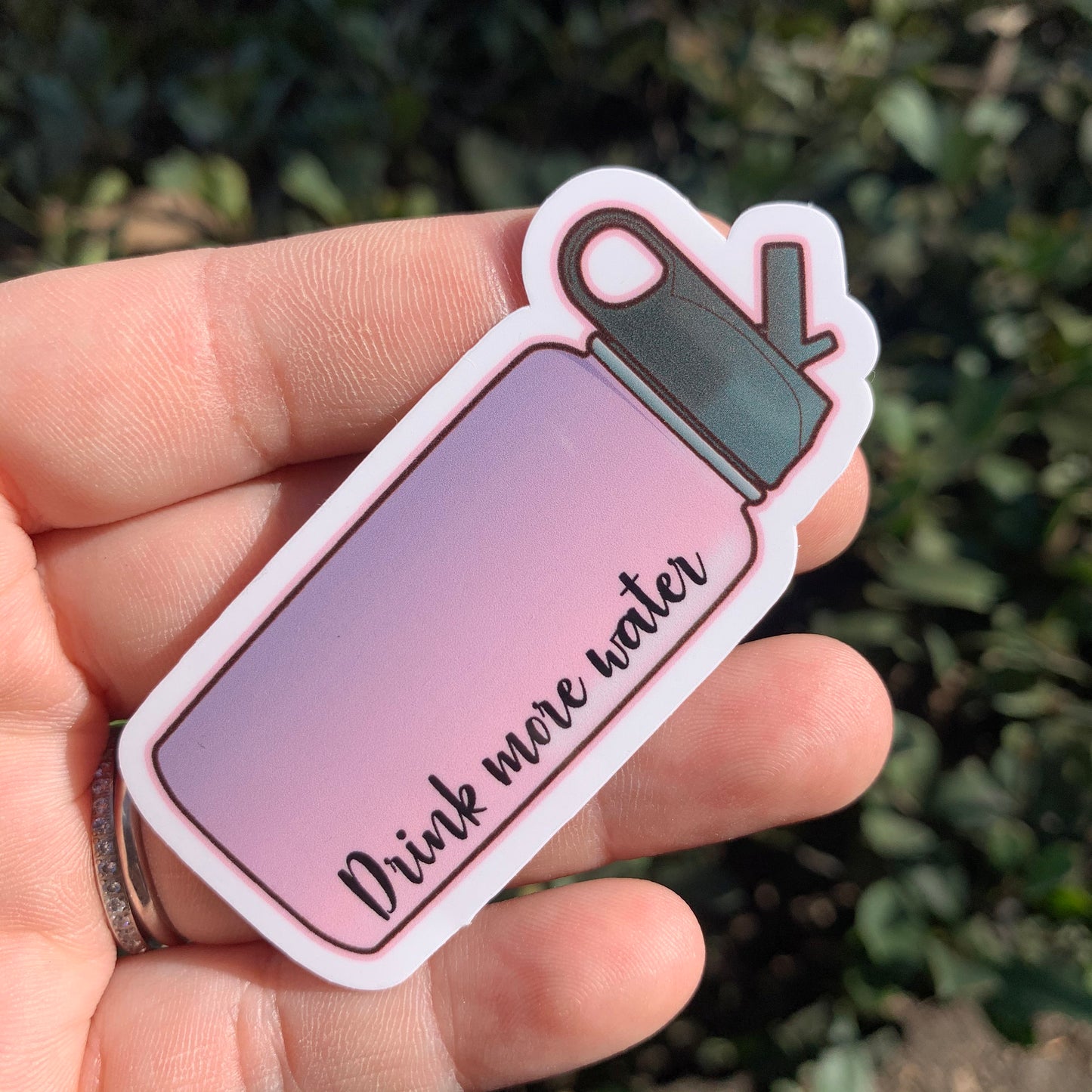 Drink More Water Water Bottle Vinyl Sticker