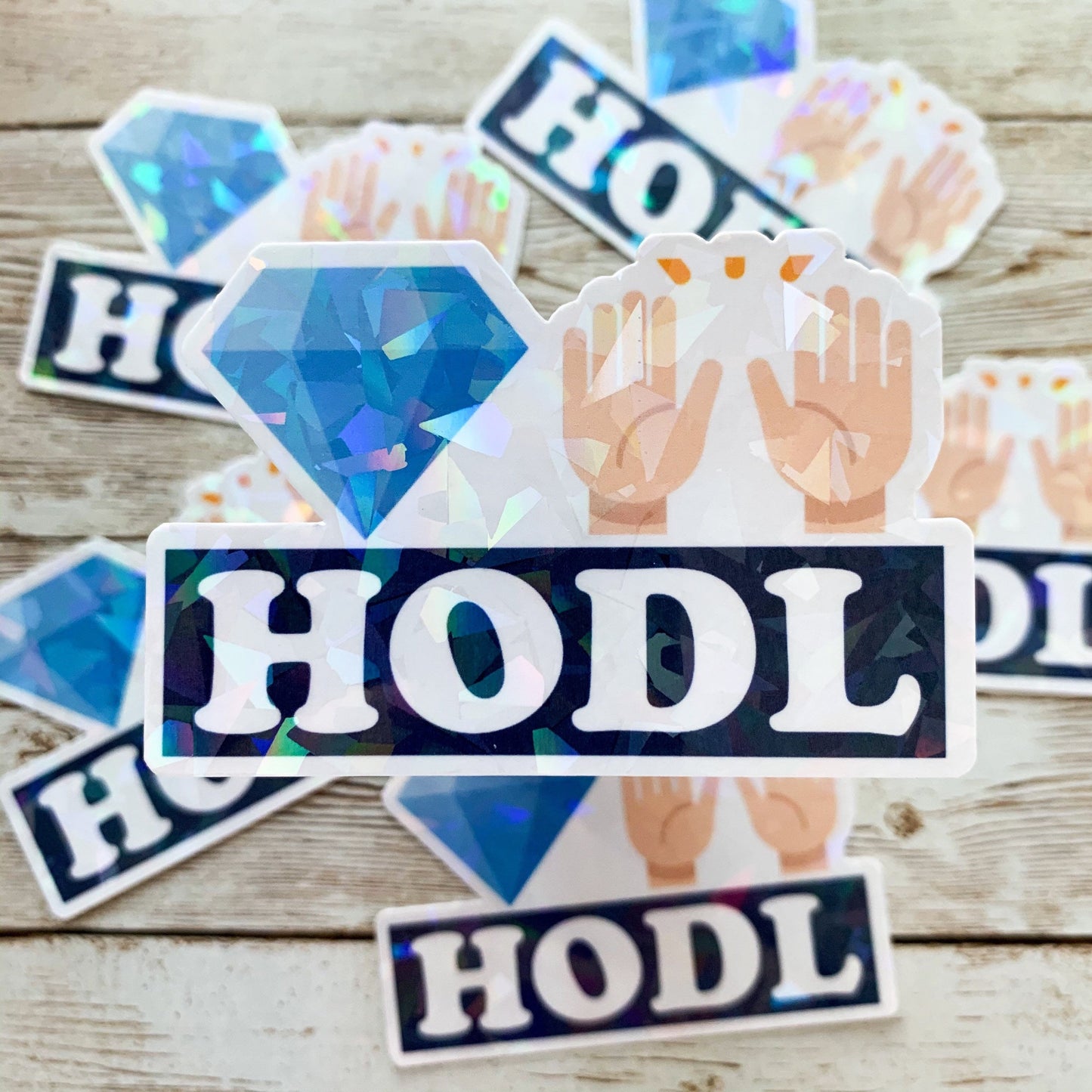 Hodl Diamond Hands Vinyl Sticker