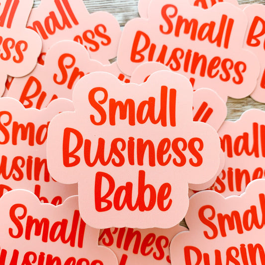 Small Business Babe Vinyl Sticker