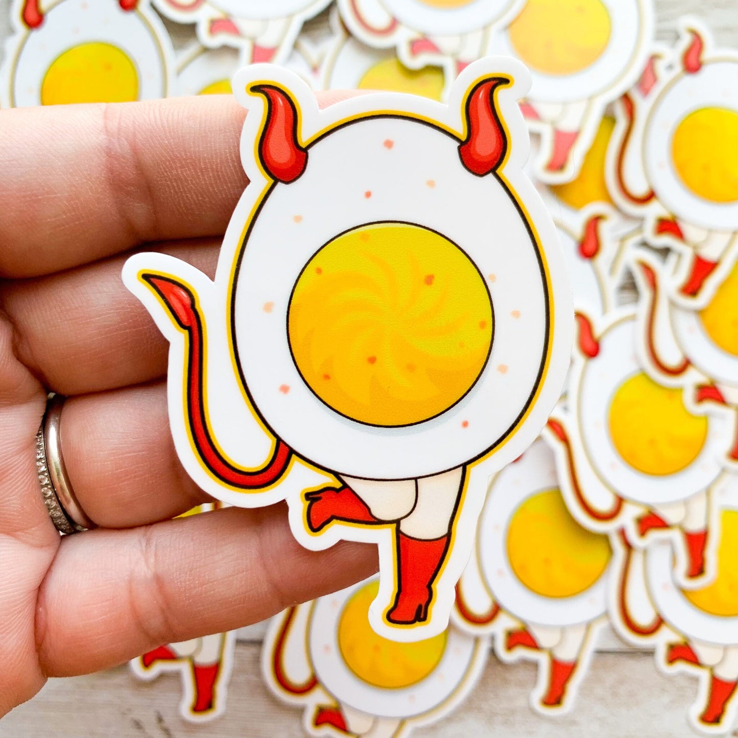 Deviled Egg Vinyl Sticker