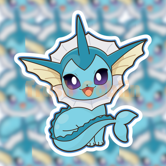Vaporeon Chibi Sticker