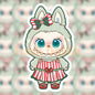 Christmas Dress Labubu Vinyl Sticker
