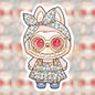 Flower Power Dress Labubu Vinyl Sticker