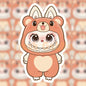 Teddy Bear Labubu Vinyl Sticker