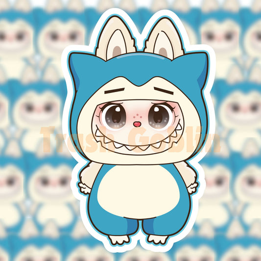 Snorlax Labubu Vinyl Sticker