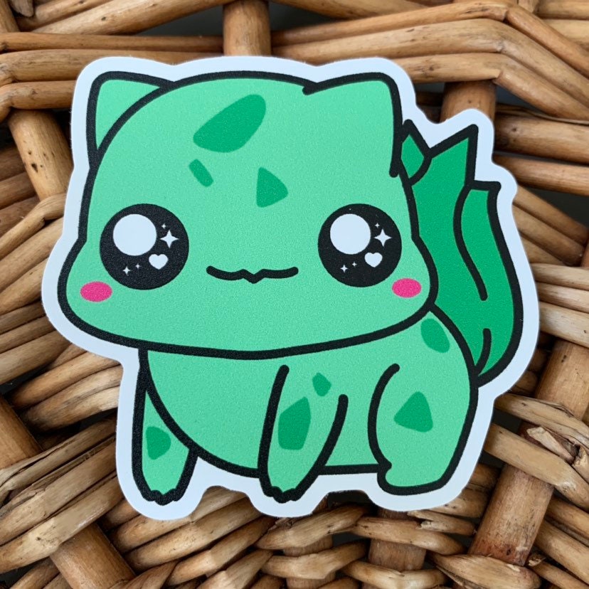 Bulbasaur Cute Sticker Bulbasaur Vinyl Sticker – Trash Goblin
