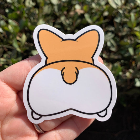Simple Corgi Butt Vinyl Sticker