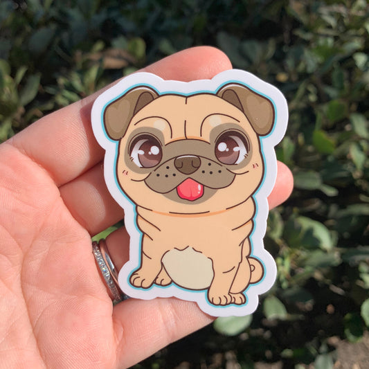 Pug Vinyl Sticker