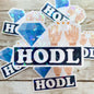Hodl Diamond Hands Vinyl Sticker