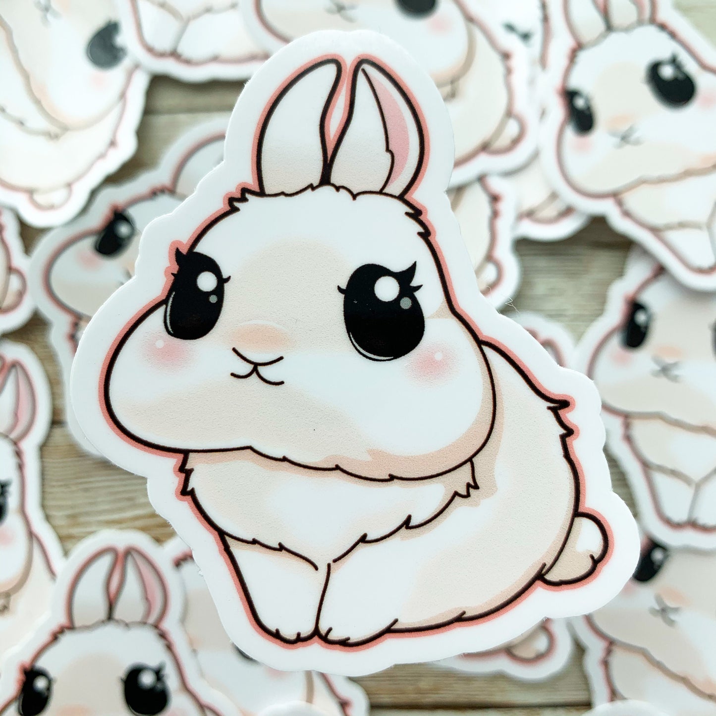 White Bunny Rabbit Vinyl Sticker