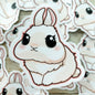 White Bunny Rabbit Vinyl Sticker