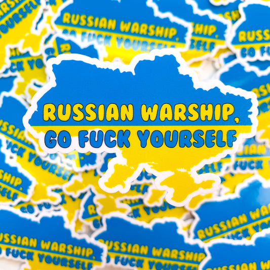 Russian Warship, Go Fuck Yourself Vinyl Sticker